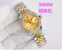 Replica Rolex 2-Tone Jubilee Datejust Gold Watch 36mm Diamond Bezel